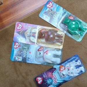 Ty Beanie Babies Erin, Glory, Britannia, and Maple Set